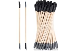 Leriton 60 Pcs Sanding Sticks Double End Matchsticks Sanding Twigs Fine Detailing Polishing Sticks for Plastic Models Wood Hobby, 120/280 Grit, 5.4 x 0.3 Inch