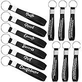 Sureio 24 Pcs Graduation Inspirational Keychain Bulk Motivational Silicone Wristband Appreciation Gift Student Employee