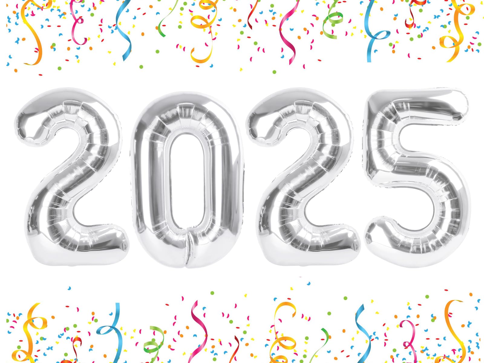 Happy New Year 2025 Party Decor - Foil Balloons & 'CHEERS' Banner Set For New Year's Eve Celebration (Gold, UK) 6 thumbnail image