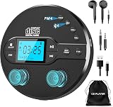 GREADIO Portable CD Player Bluetooth FM Transmitter Rechargeable Battery view 1