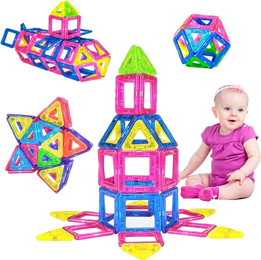 Mallalah - Bloques de construcción magnéticos para Juegos de construcción imantados (38 Piezas): Amazon.es: Hogar