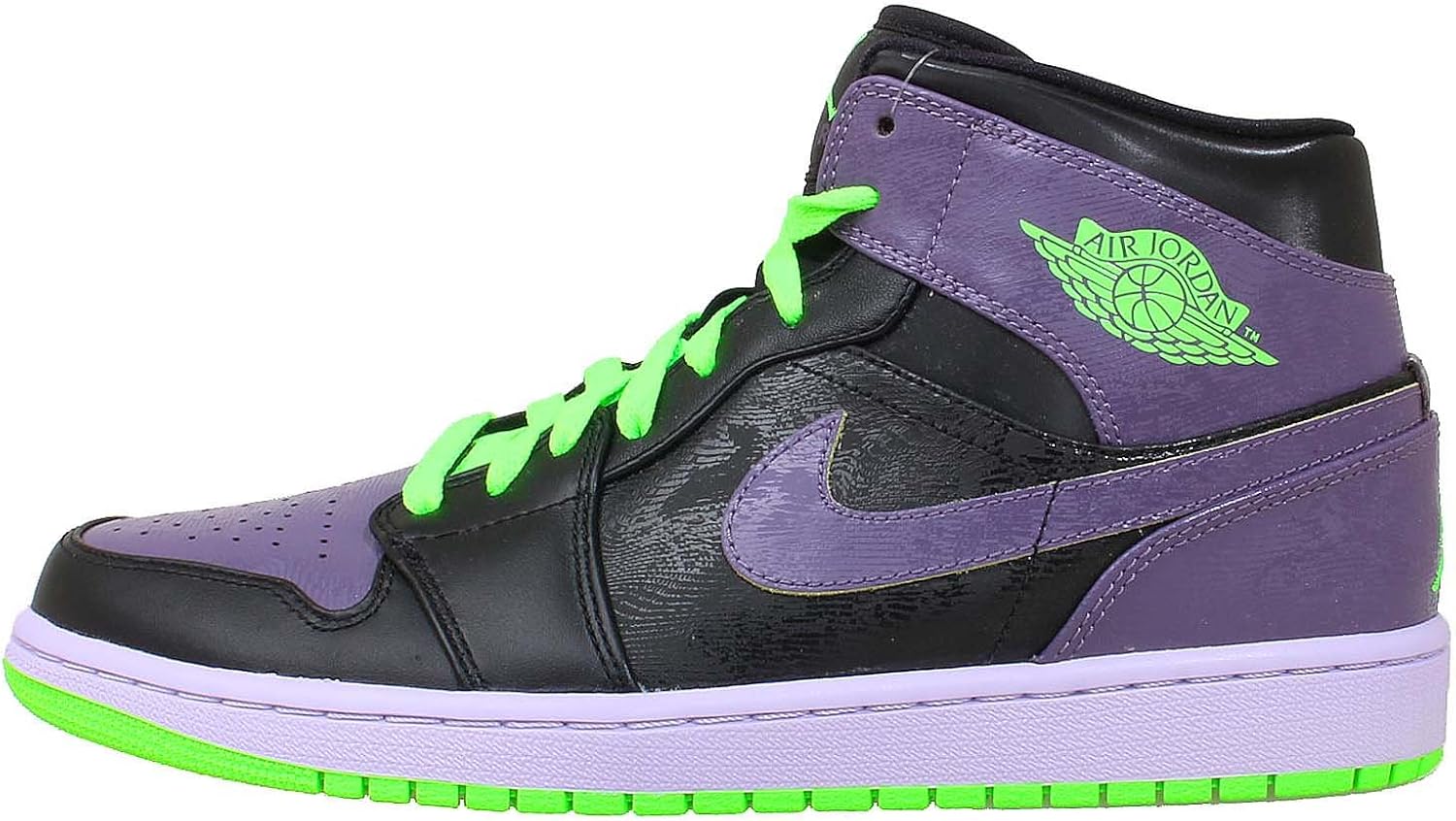 jordan 1 black purple green