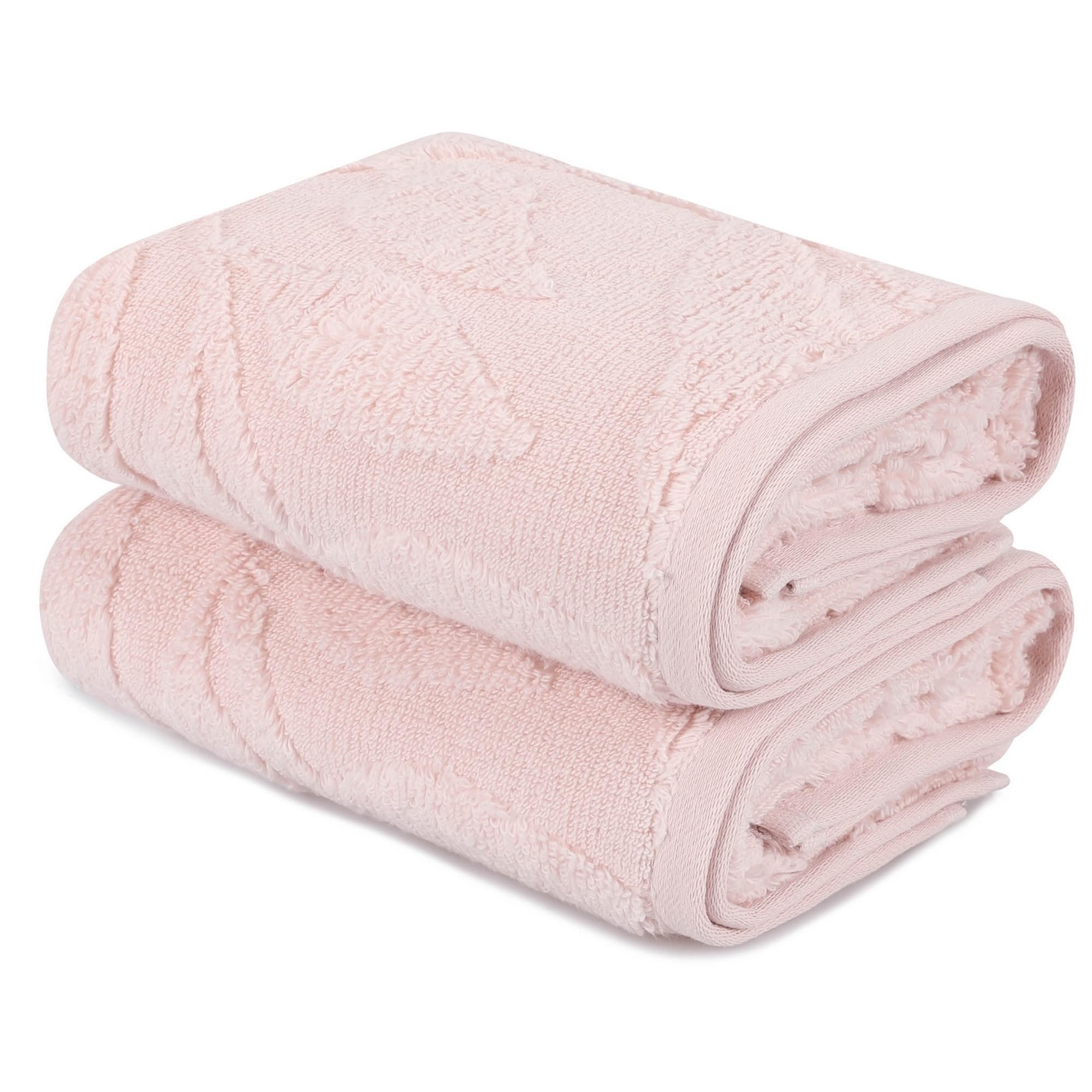 WELL HOME MOBILIARIO & DECORACIÓN Hand Towel Set (2 Piece) Powder Pink