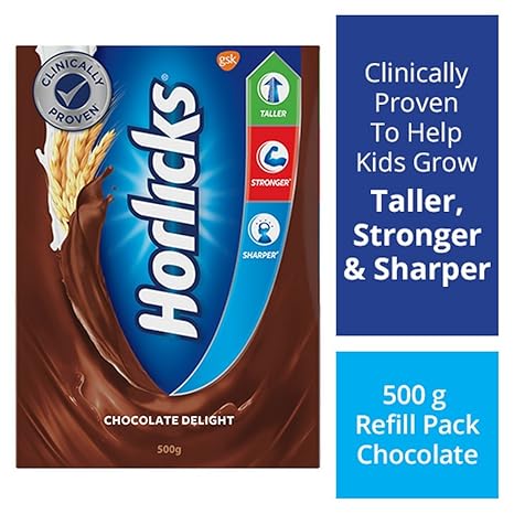 Horlicks Health & Nutrition Drink-500 g Refill Pack (Chocolate Flavor)