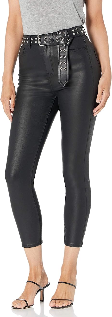 The Kooples Women's Women's Leather Effect Pants, BLA01, 24 at Amazon Womenâs Clothing store