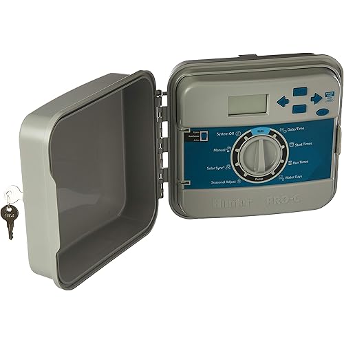 Hunter Pro-C PC-400 4 Zone Base Controller; Outdoor Model w/Internal Transformer and Lockable Cabinet