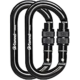CAMNAL Heavy Duty Carabiner, 25kn(About 5620 lbs) Oval Carabiner Clip O-Shape Rock Climbing Carabiner Lightweight Caribeener for Climbing, Mountaineer, Aerial Work