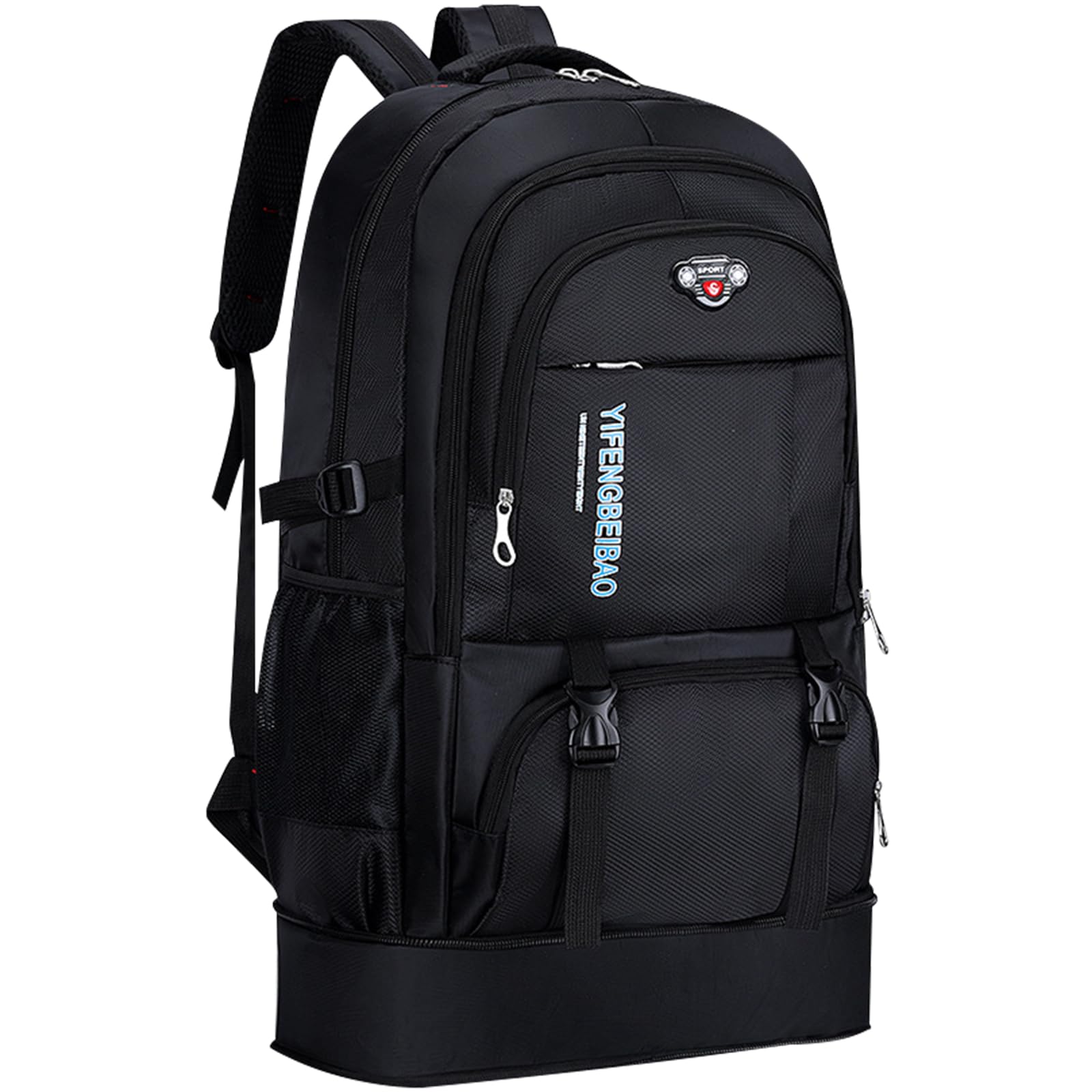 Photo 1 of Wesoke 65L Hiking Backpack Black, Expandable Travel Hiking Daypacks, Waterproof Large Camping Backpack for Men Women, Foldable Lightweight Outdoor Sport Backpacking Backpack for Climbing Touringr