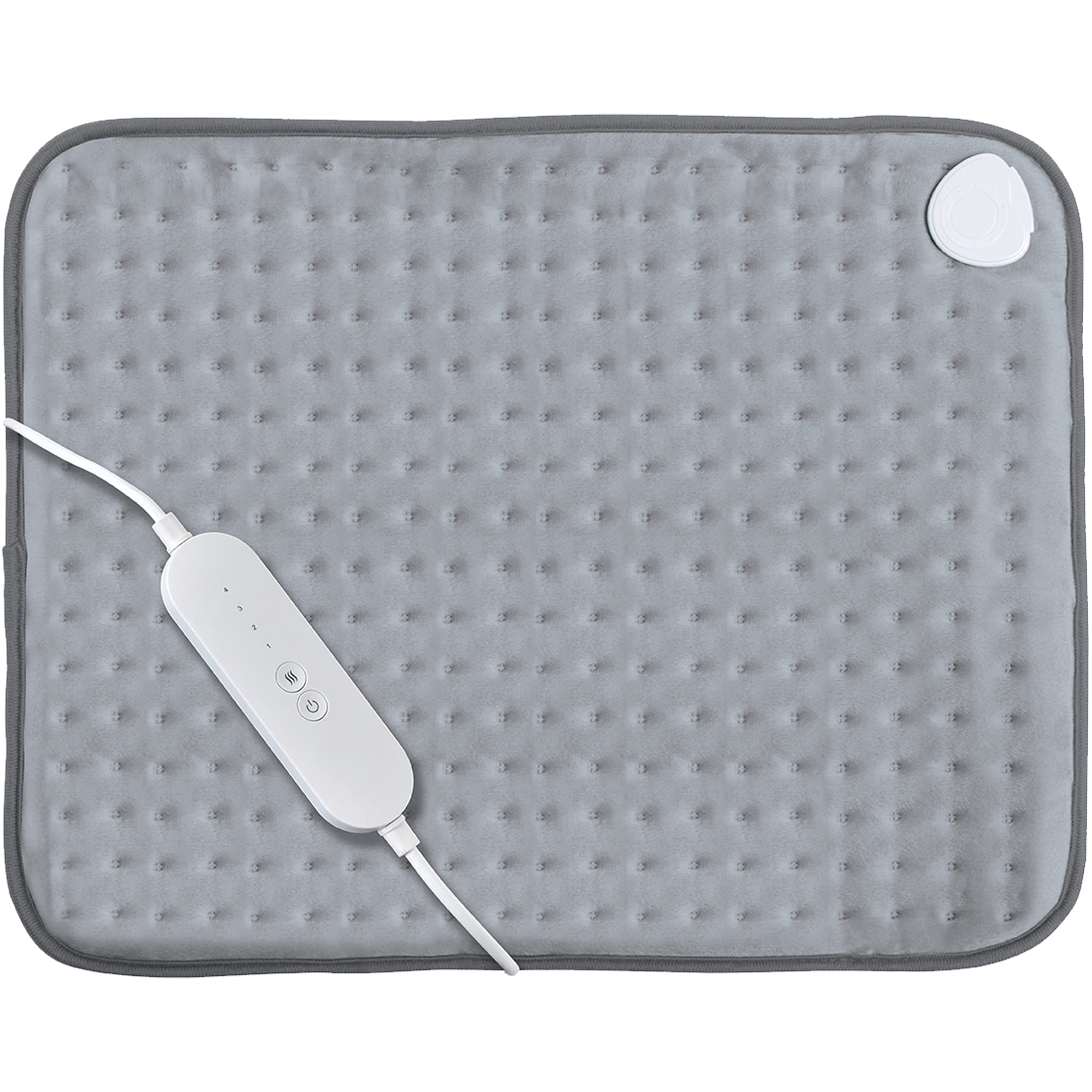 Homefront Heat Pad 110W - Electric Extra Large Luxurious Soft with Auto Shut Off - Therapeutic, Soothing Pain Relief Therapy for Back, Neck, Arthritis & Tension - Washable (50 x 40cm, XL Grey)