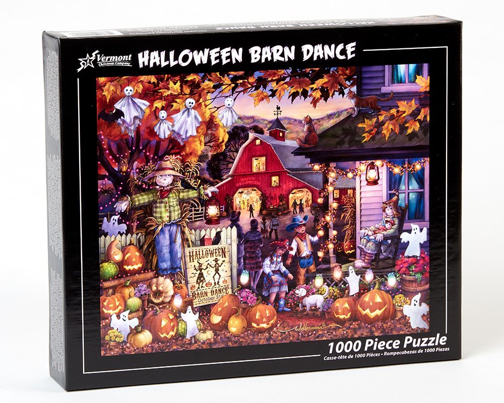 Vermont Christmas Company Halloween Barn Dance Jigsaw Puzzle 1000 Piece