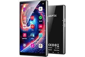 AGPTEK 5'' 128GB MP3 Player with Bluetooth and WiFi, T09 Touch Screen Andriod 13 Music Player with Spotify, Audible, YouTube, Up to 1TB(Black)