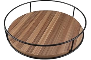 Rotating Rack Kitchen Organizer 360 Degree Rotating Storage Shelf Space Saving Design Stylish Sturdy Wooden Iron Jar Holder f