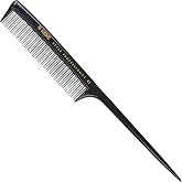 Kent SPC82 Fine Tooth Salon-Style Dressing Comb - Professional Barber Haircut Comb for Styling and Teasing - Quality Barber Supplies - Saw-cut Handmade in England
