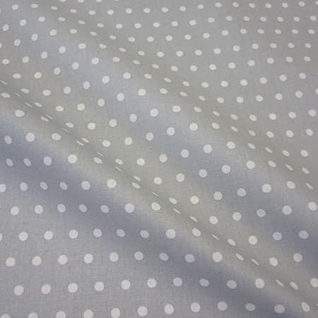 Werthers Stoffe Stoff Meterware wasserdicht Punkte grau weiß Tischdecke6 mm