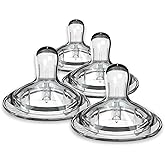 Nanobebe Nipples Baby Bottle Nipples, Silicone Nipple, Triple Vented, Ready to Use, 4-Pack, Medium Flow