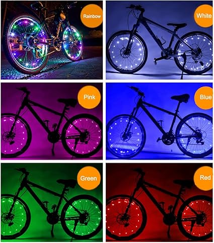rainbow bike lights