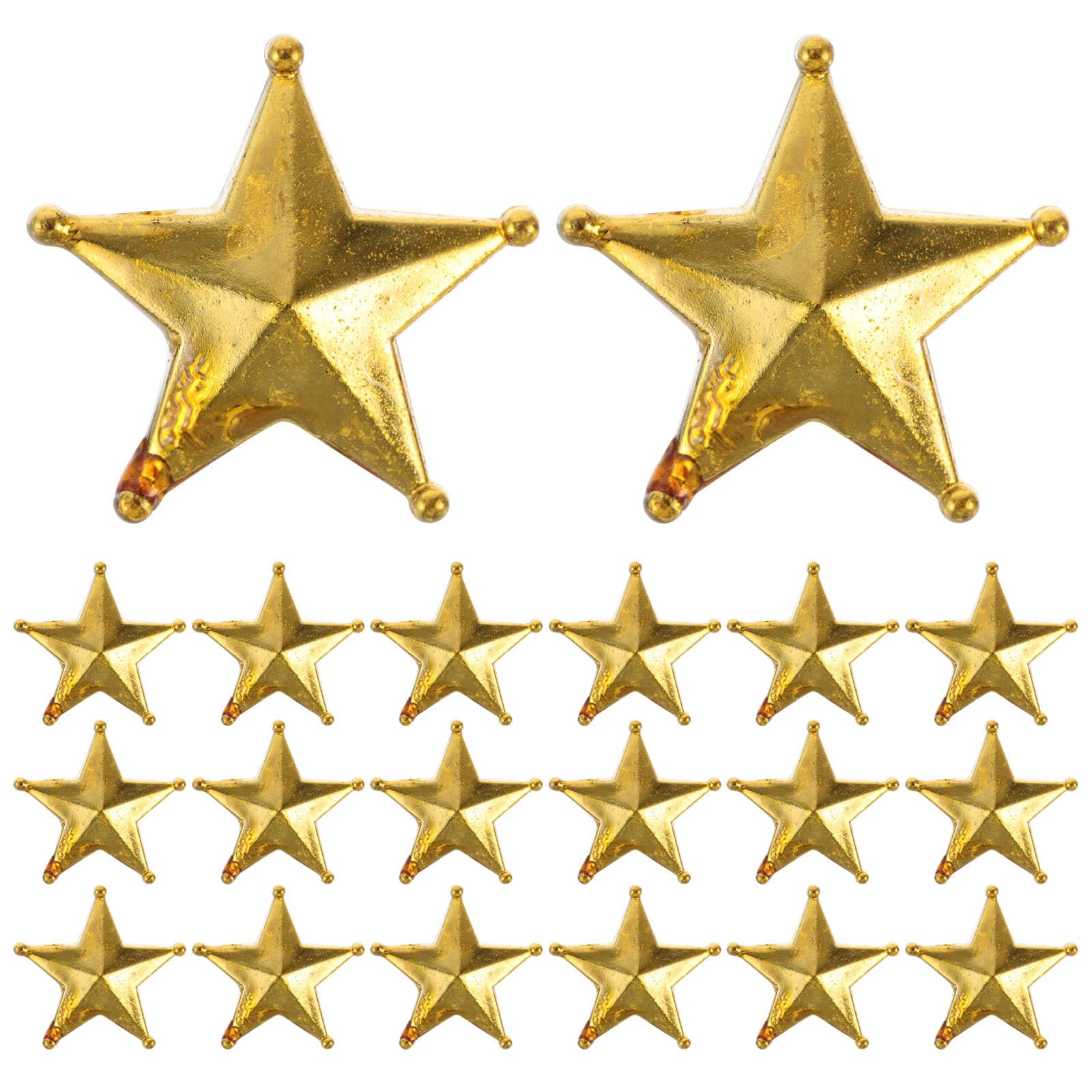 MAGICLULU 50pcs Mini Christmas Tree Topper Small Golden Star Tree Topper Miniature Christmas Tree Star Gold Tree Topper Xmas Tree Treetop Treetop for Xmas Party