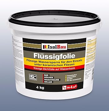 4 kg Flüssigfolie, Dichtfolie, Bad, Dusche, Küche, Abdichtung Abdichtfolie, Duschelement, Streichfolie Abdichtmasse, Duschabd