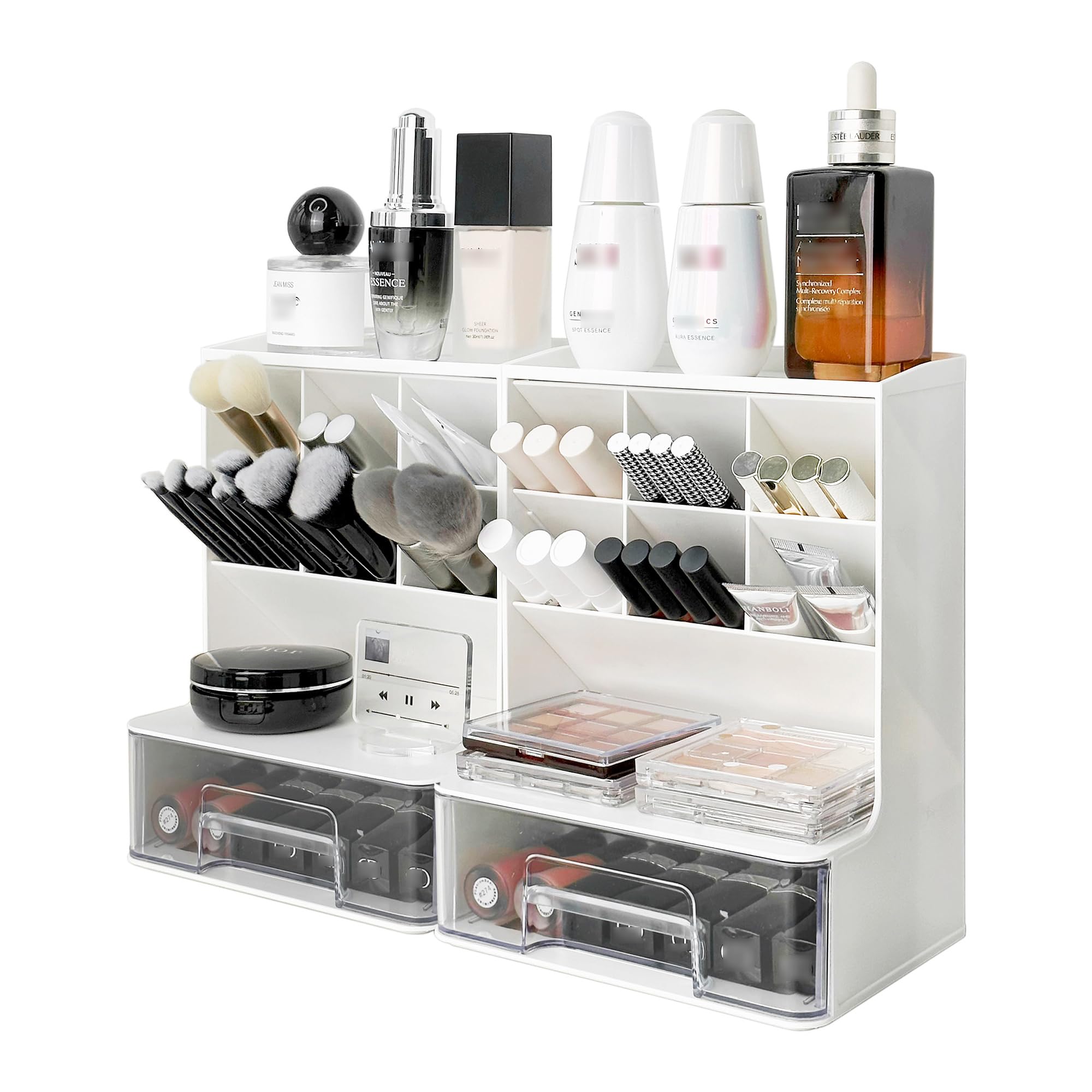 Photo 1 of MEAJIO Make Up Organizers and Storage 2 Pack, Acrylic Cosmetic Organizer for Vanity Countertop Bathroom Room, Makeup Brush Holder, Makeover Stuff for Girls