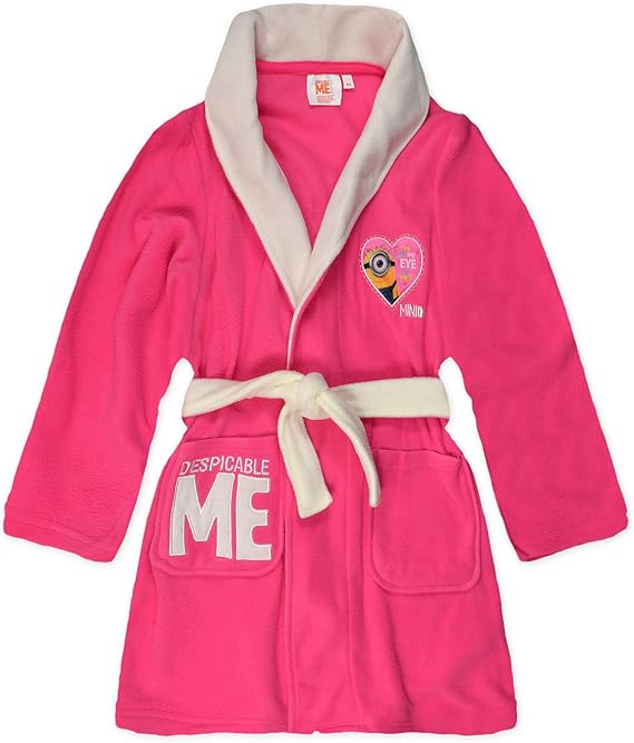 Girls Soft Touch Minions Dressing Gown New Kids Despicable Me Bathrobe