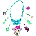Baby Alive Glo Pixies Minis Carry ‘n Care Necklace, Sugar Sprinkle, 3.75-Inch Pixie Doll Toy with Doll Carrier and Nurturing Charm Necklace
