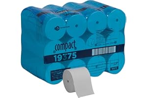 Georgia-Pacific Compact Coreless 2-Ply Recycled Toilet Paper by GP PRO (Georgia-Pacific), 19375, 1,000 Sheets Per Roll, 36 Rolls Per Case
