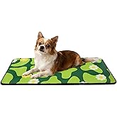 Qeils Reusable Puppy Pads for Small Dogs, Washable Pee Pads with Non-Slip , Absorbent Leakproof Mat for Crates, Playpens, Pet Beds & Whelping, Indoor Potty Training Grass Green, 16"x30", 2 Pack