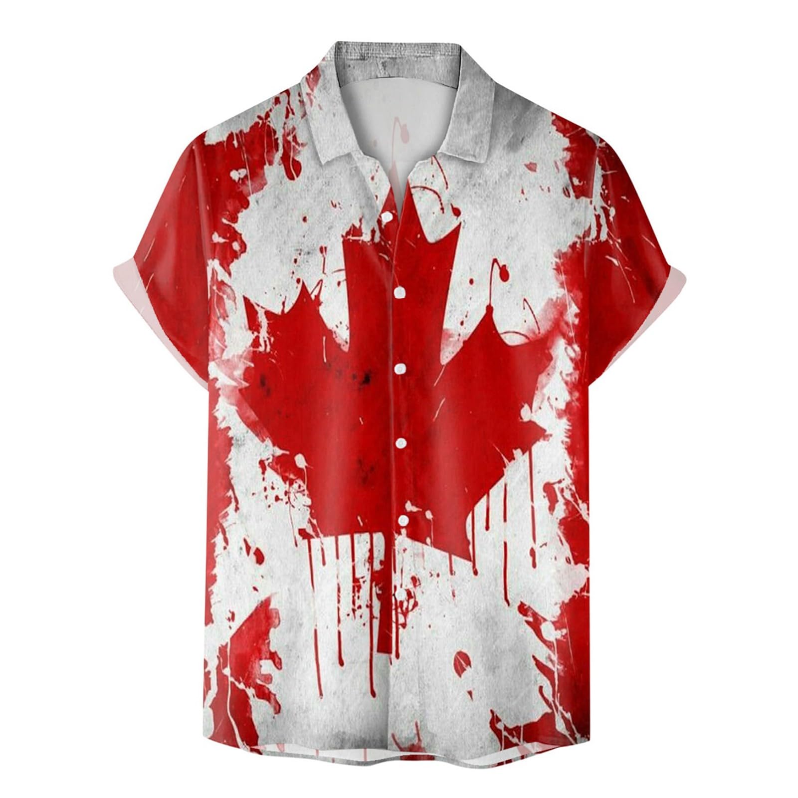 Canada Flag Shirts,Funny Canadian Pride Tee Top,Embroidered Maple Leaf Flag T Shirts,July 1st Canada Day Novelty T-Shirt (CA/US, Alpha, XX-Large, 3X-Large, Regular, Regular, Wine)