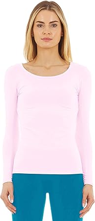 womens pink thermal top