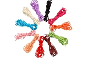 15 Colors Elastic Cord 2mm × 200cm Bracelet String Elastic Rubber Band Stretch Rope for Journal Beading Jewelry Making