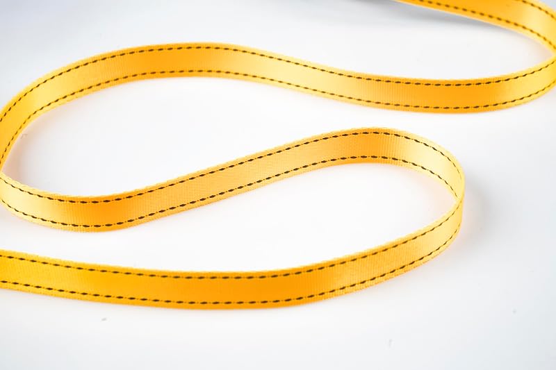 Trela retrátil para cães, fita S - 5 m, Preto/Laranja – Pega antiderrapante, trela de fita, extensível, travão com uma mão, pausa, fechadura, fita refletora, livre de emaranhados, serviço pesado