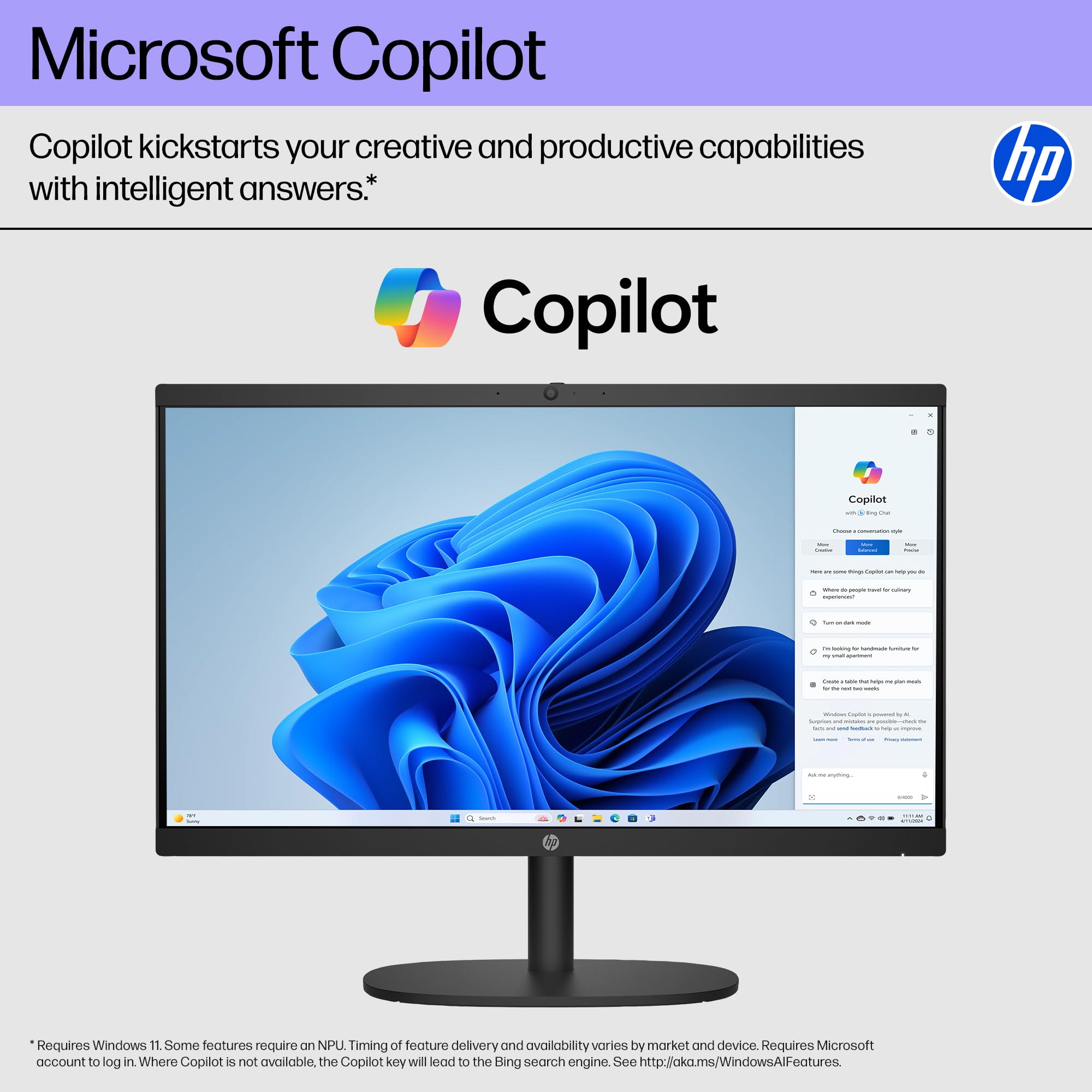 HP 21.45 inch All-in-One Desktop PC, FHD Display, Intel Processor N200, 8 GB RAM, 512 GB SSD, Intel UHD Graphics, Windows 11 Home, Jet Black, 22-dg0340 (2025)