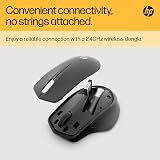 HP 280 Silent Wireless Mouse Blue 1600 DPI 2.4GHz USB Dongle Included view 5
