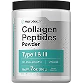 Horbäach Collagen Peptides Powder 7oz | Type I and III | Unflavored Multi Collagen Protein and Amino Acids | Gluten Free, Keto & Paleo Friendly