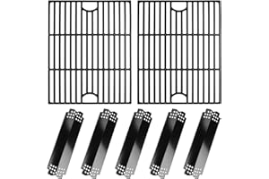 Grimate Grill Replacement Parts for Nexgrill 720-0888N - 720-0888s 5 Burner Grill, Heat Plate, Grill Grate for 720-0830H 720-0888, Cast Iron, Porcelain Steel
