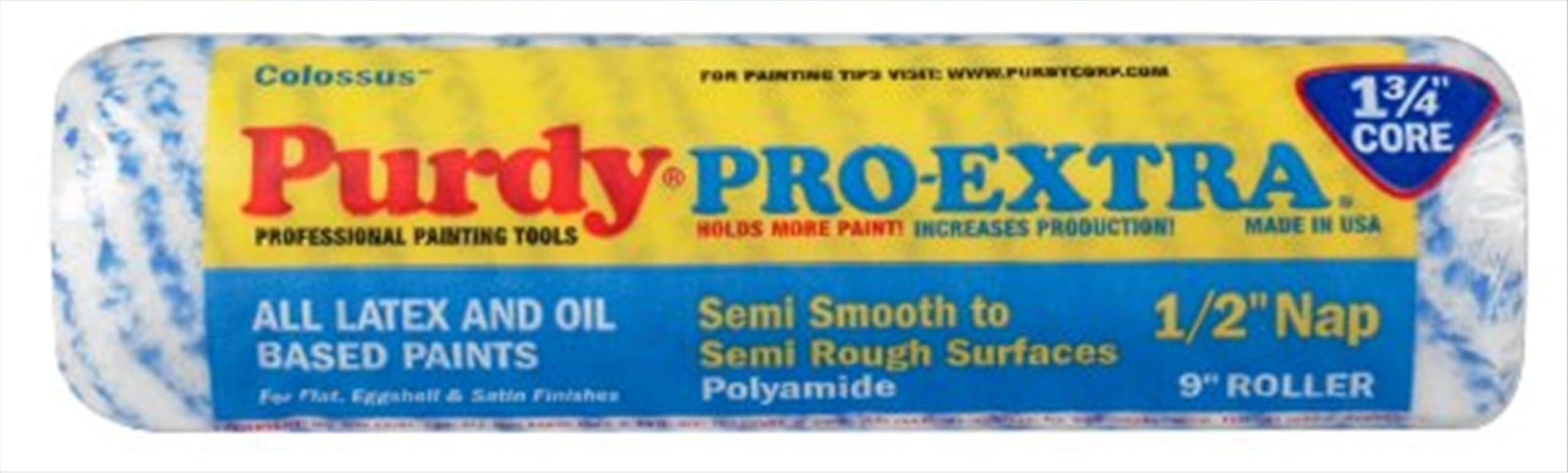 Purdy Colossus 9" Roller Sleeve Short Pile (1/2" Nap)