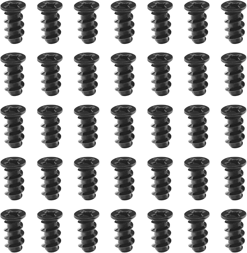 Create idea 100Pcs PC Computer Case Fan Screws Self-Tapping 5x10mm Black Carbon