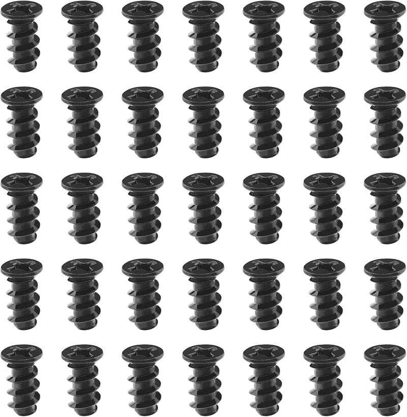 Create idea 100Pcs PC Computer Case Fan Screws Self-Tapping 5x10mm Black Carbon