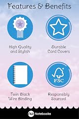 nu Notebooks Craze Cloud Range A5 Blue Wirebound Notebook 110 Pages Multipack view 7