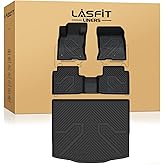 LASFIT Floor Mats and Cargo Liner for Ford Escape Hybrid 2020-2025 2026(NOT for Gasoline Models) All Weather Protector TPE Custom Fit Car Floor Liners, 1st & 2nd Row & Trunk Set, 4PCS Black