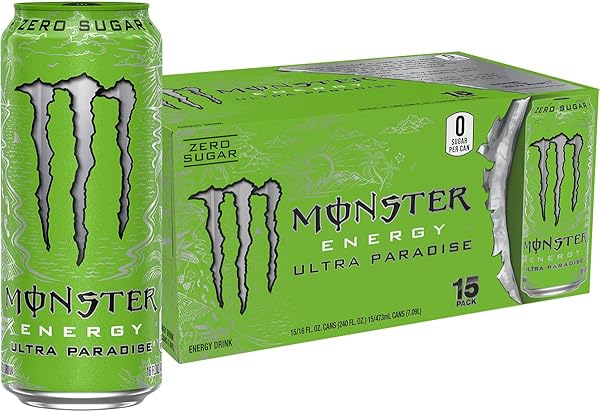 MONSTER ENERGY ULTRA PARADISE, SUGAR FREE ENERGY DRINK, 16 OUNCE (PACK OF 15)