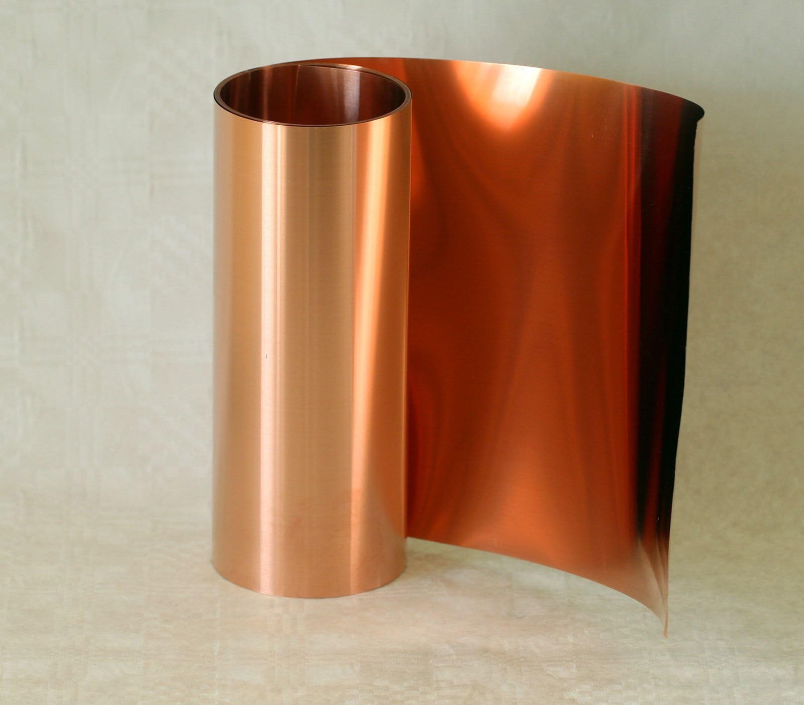 Copper foil, 2m roll, 0.1 X 200 mm.