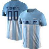 Custom Soccer T-Shirt National Flag Design Personalized Shirts Add Name Number Soccer Fans Gift for Men Women Youth
