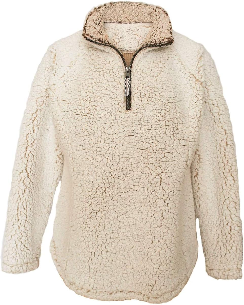 Members Mark Ladies' Sherpa Pullover (XL, Ivory Brown) Amazon.ca