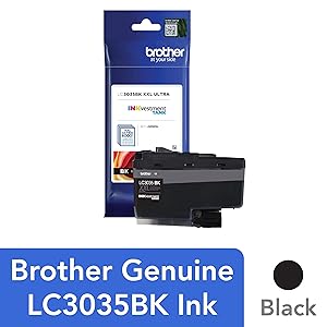 Brother Genuine LC3035BK, Single Pack Ultra High-Yield Black INKvestment Tank Ink Cartridge, Page Yield Up to 6,000 Pages, LC3035, Amazon Dash Replenishment Cartridge