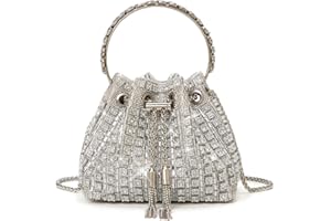 Sweetovo Sparkly Diamond Evening Bag Clutch Purses for Women Rhinestone Purse Glitter Handbag for Party Prom Cocktail Wedding