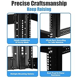Raising ELECTRONIS 27U 4 Post Open Rack Frame Rack