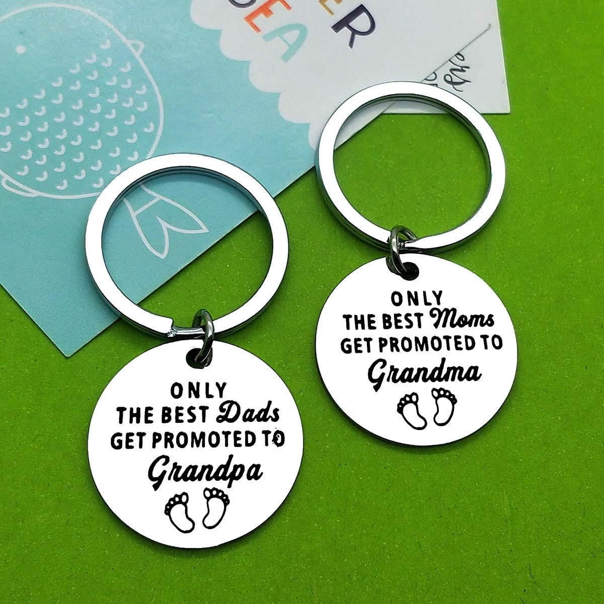 Baipilu Grandpa/Grandma to be Keyring New Grandpa/Grandma Gift Pregnancy Announcement Grandparents to Be Grandchild Announcement First Time Gift - Image 4