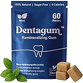 Dentagum Remineralizing Gum with Nano-Hydroxyapatite & Xylitol – SugarFree Chewing Gum for Enamel Repair, Cavity Protection & Receding Gums – 60 Pieces