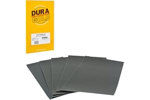 Dura-Gold Premium 800 Grit Wet or Dry Sandpaper Sheets, 5-1/2" x 9", Box of 25 - Car Color Sanding, Detailing, Polishing Automotive, Woodworking Wood Furniture, Metal Finishing, Hand Sand Block Sander